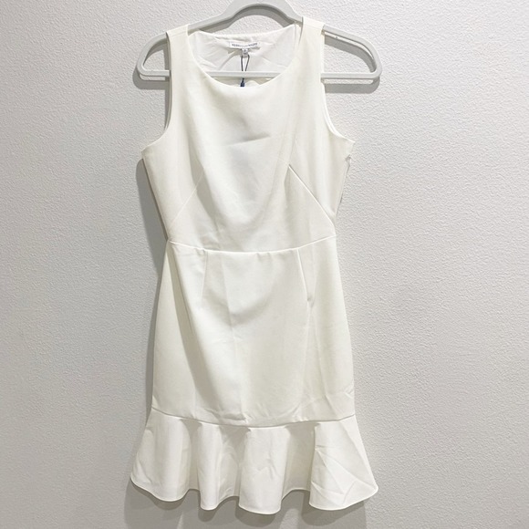 Rebecca Minkoff tiffany dress White Ruffle Sleeveless Dress 2 NWT - Picture 1 of 6